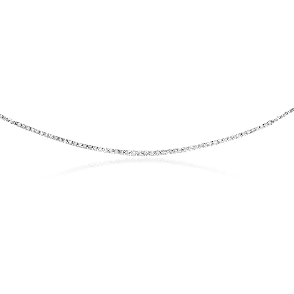 1/2 Carat Luminesce Lab Grown 45cm Diamond Tennis Necklace in Silver