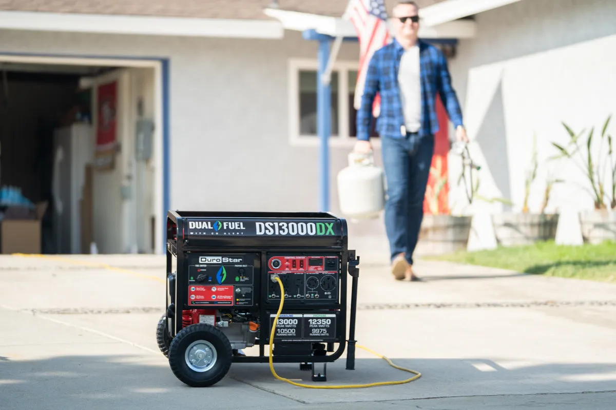 13,000 Watt Dual Fuel Portable Generator w/ CO Alert