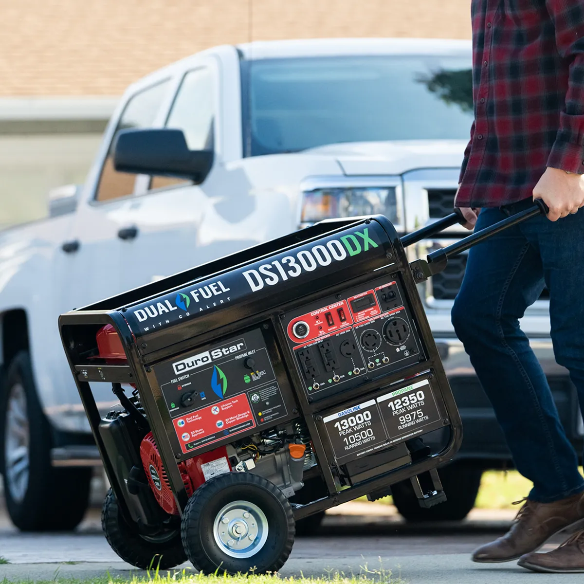 13,000 Watt Dual Fuel Portable Generator w/ CO Alert