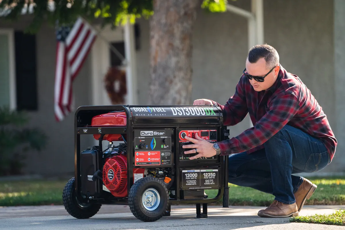 13,000 Watt Dual Fuel Portable Generator w/ CO Alert