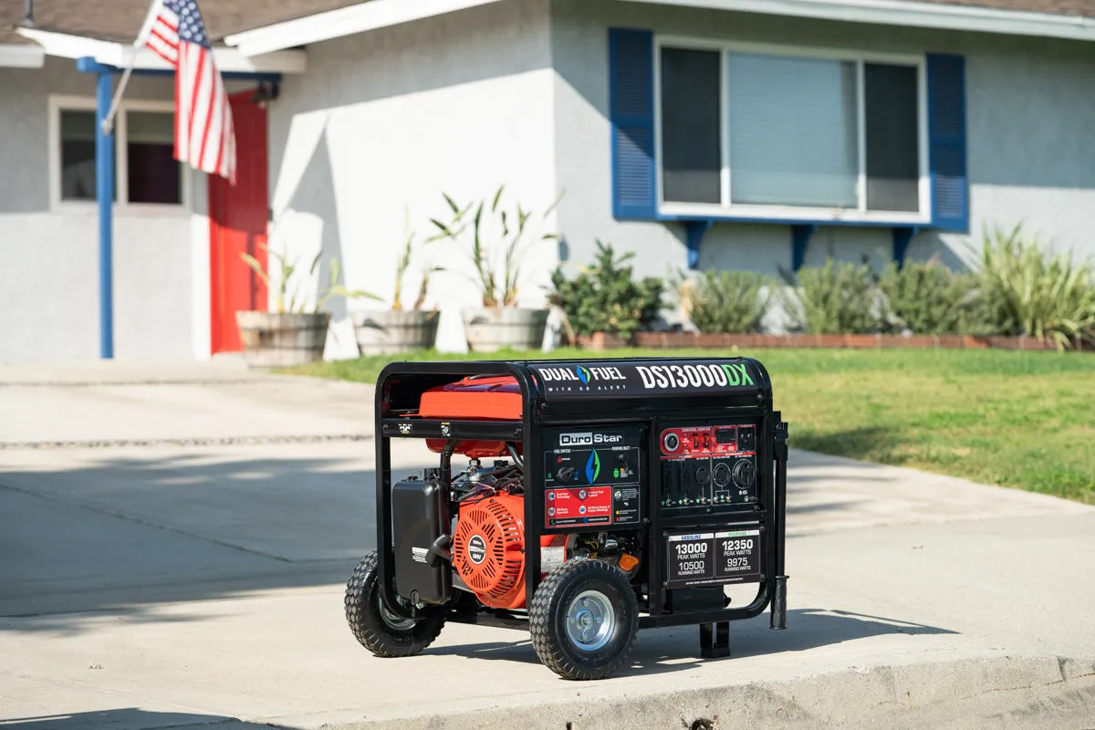 13,000 Watt Dual Fuel Portable Generator w/ CO Alert