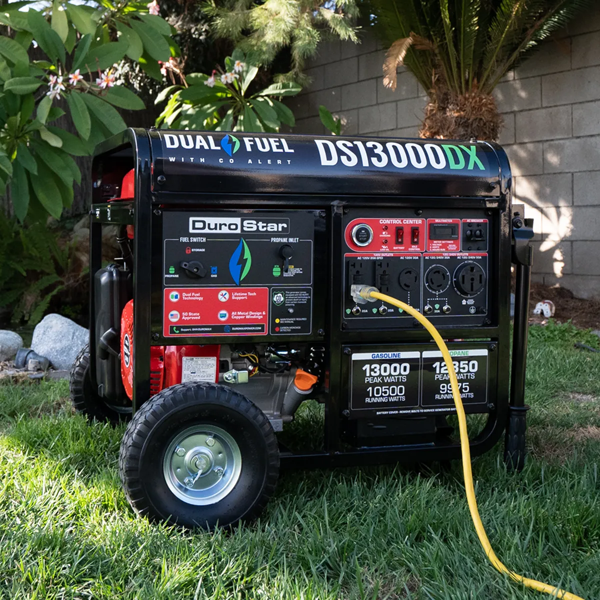 13,000 Watt Dual Fuel Portable Generator w/ CO Alert