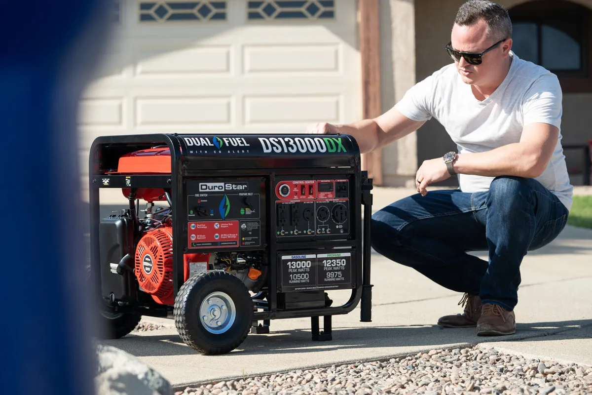 13,000 Watt Dual Fuel Portable Generator w/ CO Alert