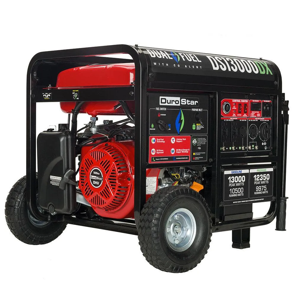 13,000 Watt Dual Fuel Portable Generator w/ CO Alert