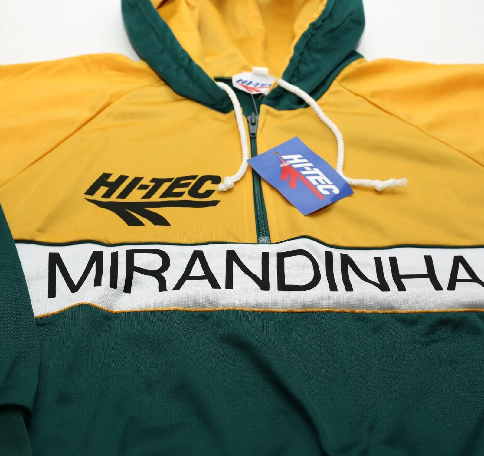 1987 MIRANDINHA Vintage HI-TEC Football Hoodie Track Top (M) BNWT Newcastle Utd