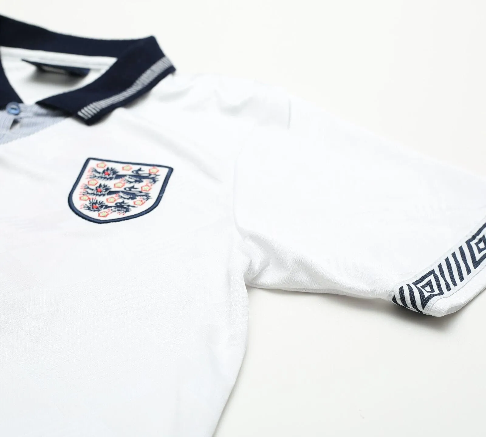 1990/92 GASCOIGNE #19 England Retro Umbro Home Football Shirt (S) Italia 90