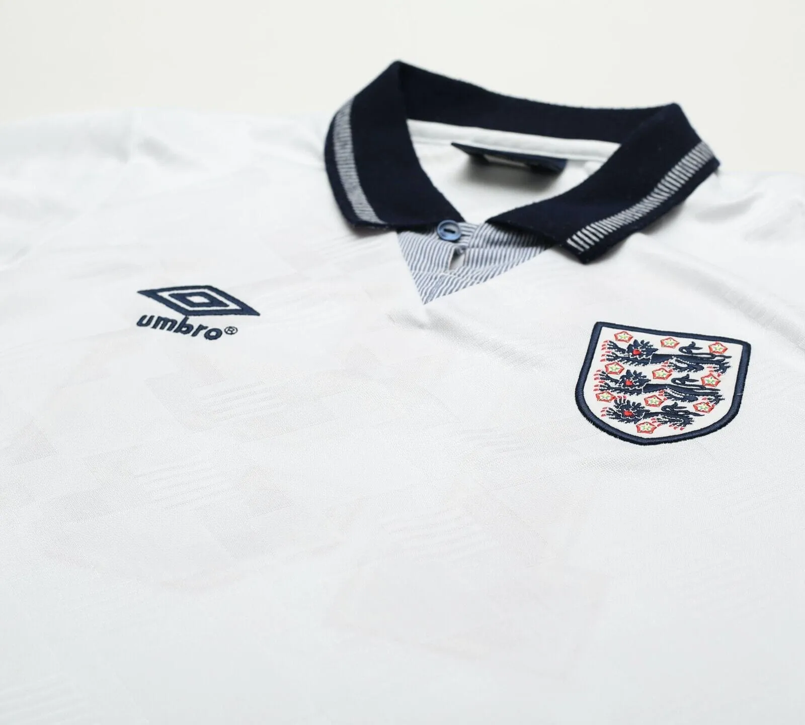 1990/92 GASCOIGNE #19 England Retro Umbro Home Football Shirt (S) Italia 90