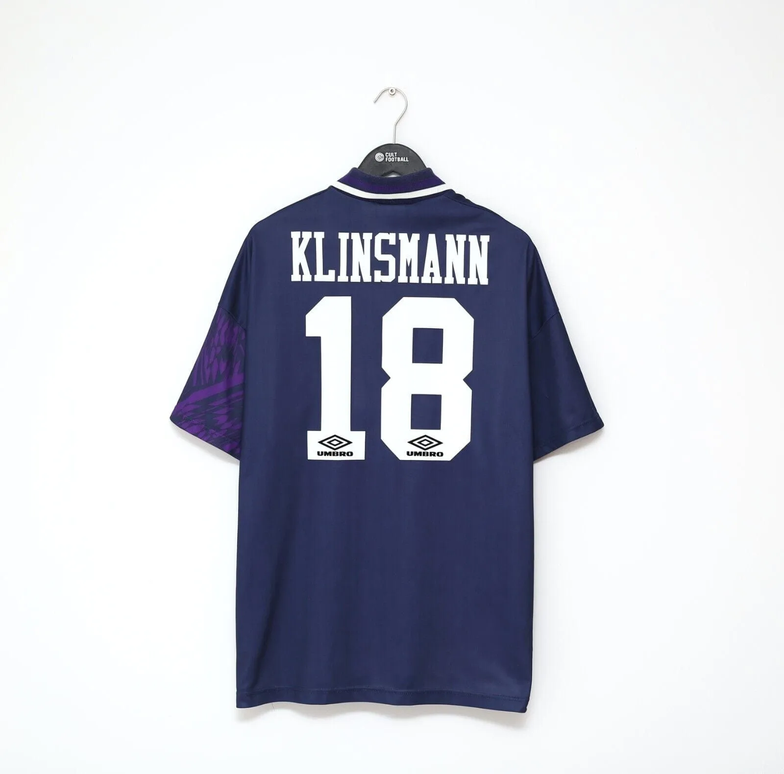 1994/95 KLINSMANN #18 Tottenham Hotspur Vintage Umbro Away Football Shirt (XL)