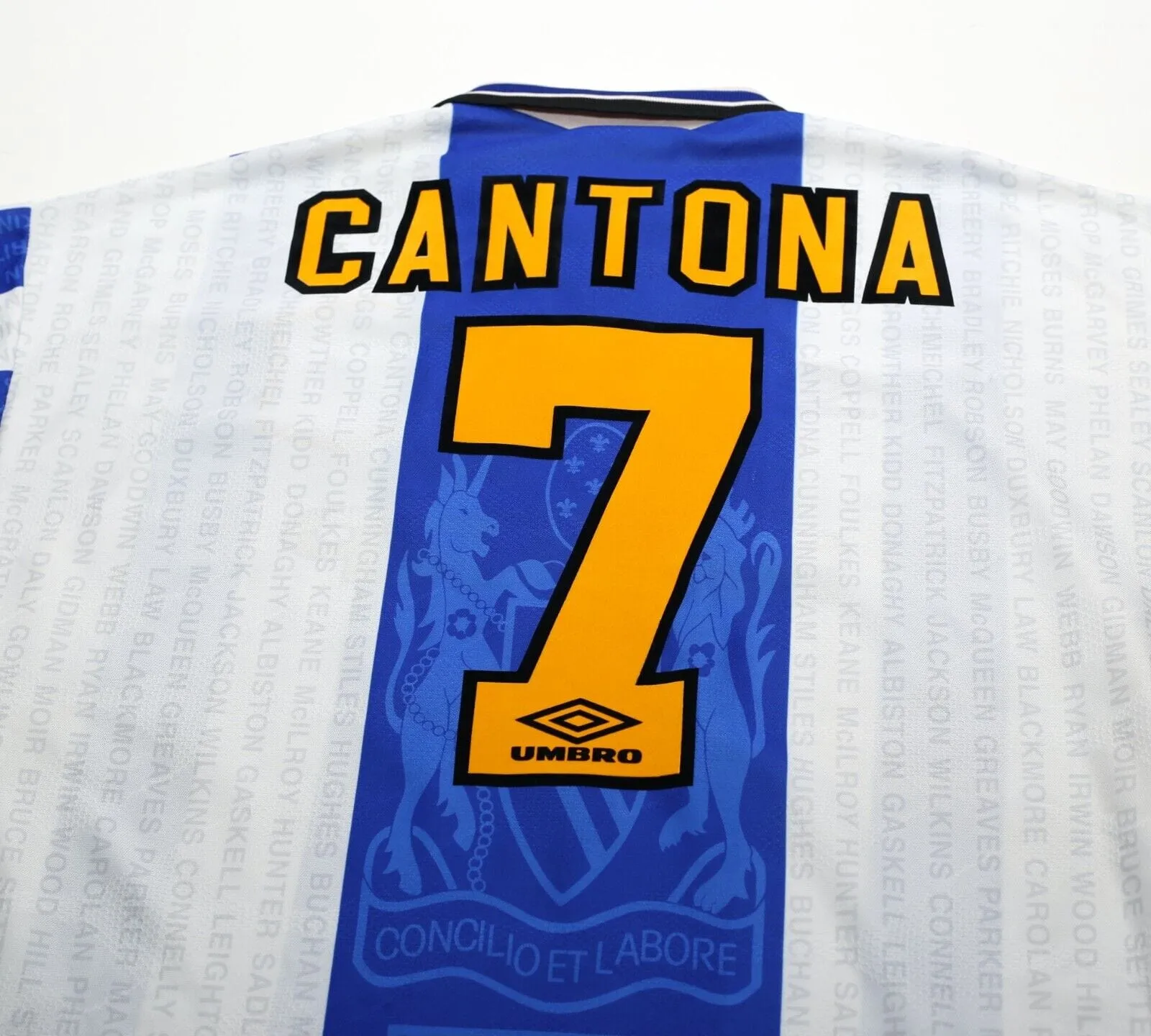 1994/96 CANTONA #7 Manchester United Vintage Umbro Third Football Shirt (L)