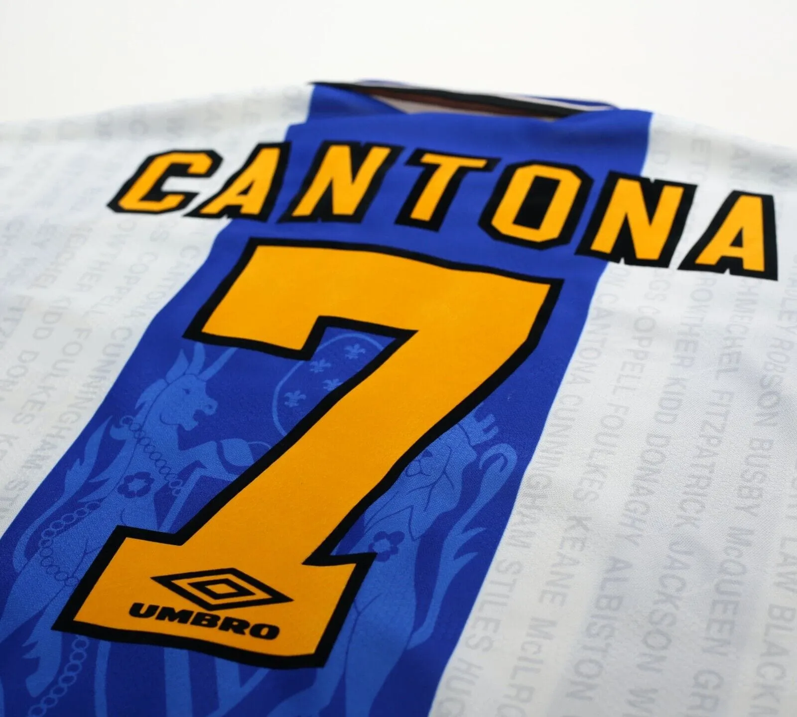 1994/96 CANTONA #7 Manchester United Vintage Umbro Third Football Shirt (L)