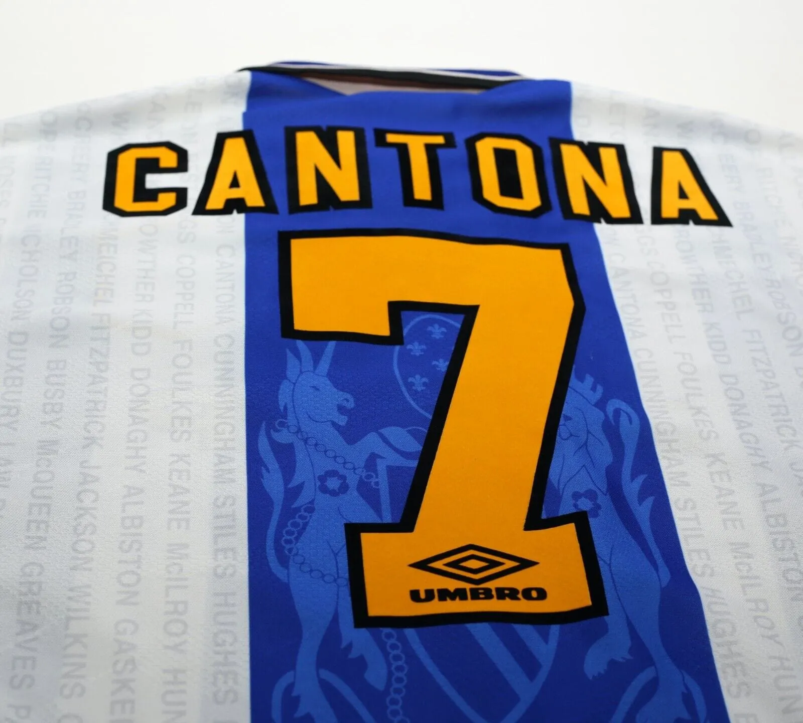 1994/96 CANTONA #7 Manchester United Vintage Umbro Third Football Shirt (L)