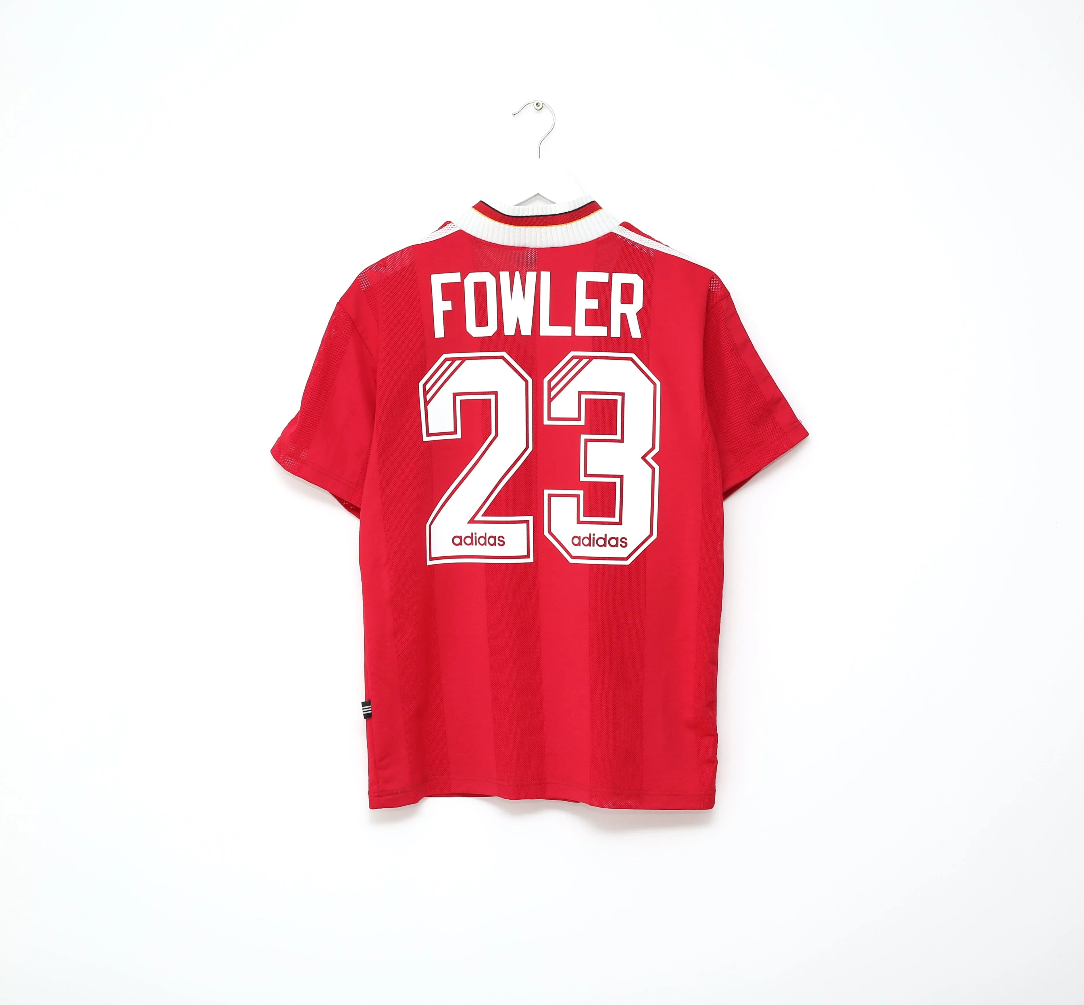 1995/96 FOWLER #23 Liverpool Adidas Home Football Shirt (M)