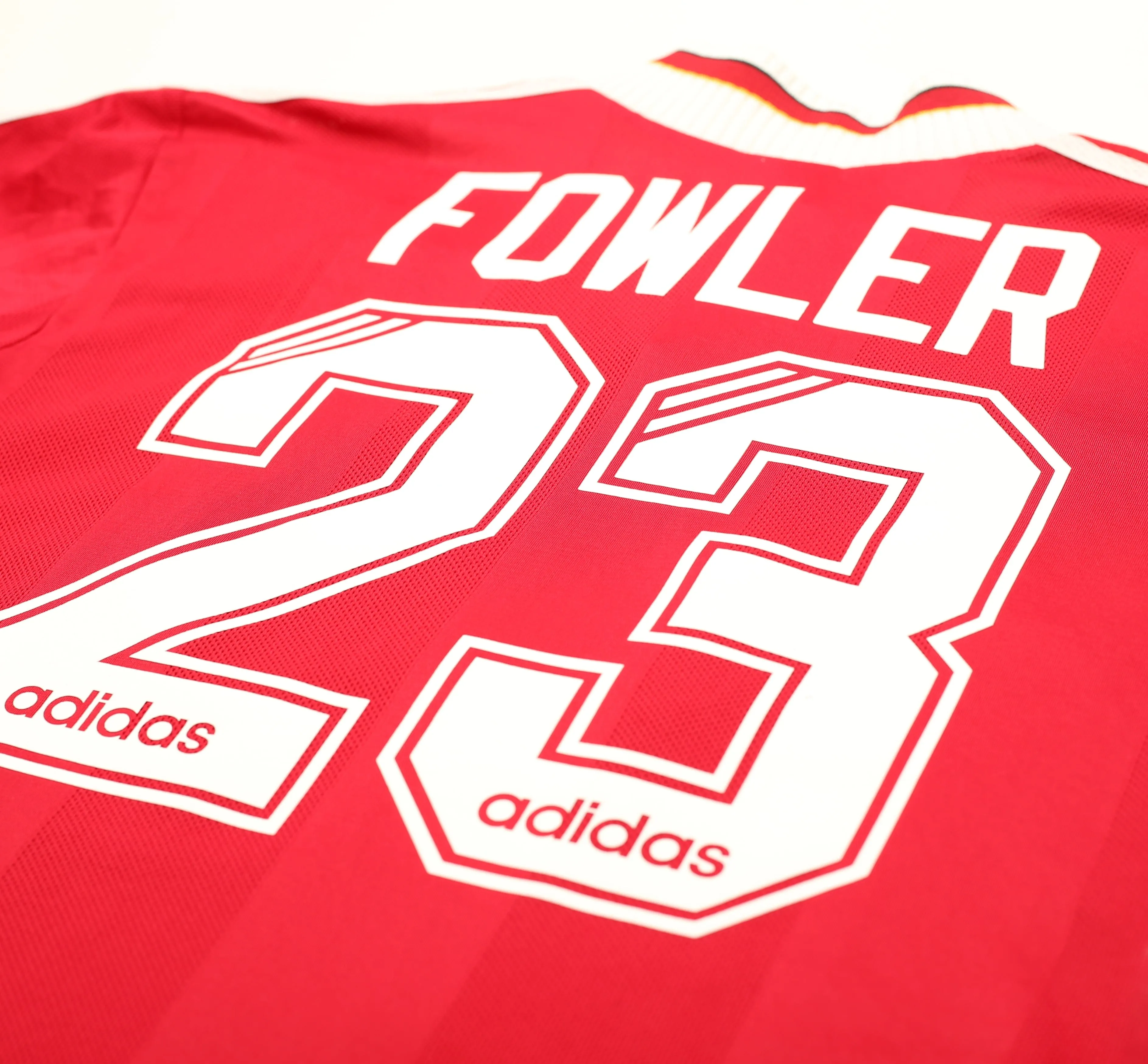 1995/96 FOWLER #23 Liverpool Adidas Home Football Shirt (M)