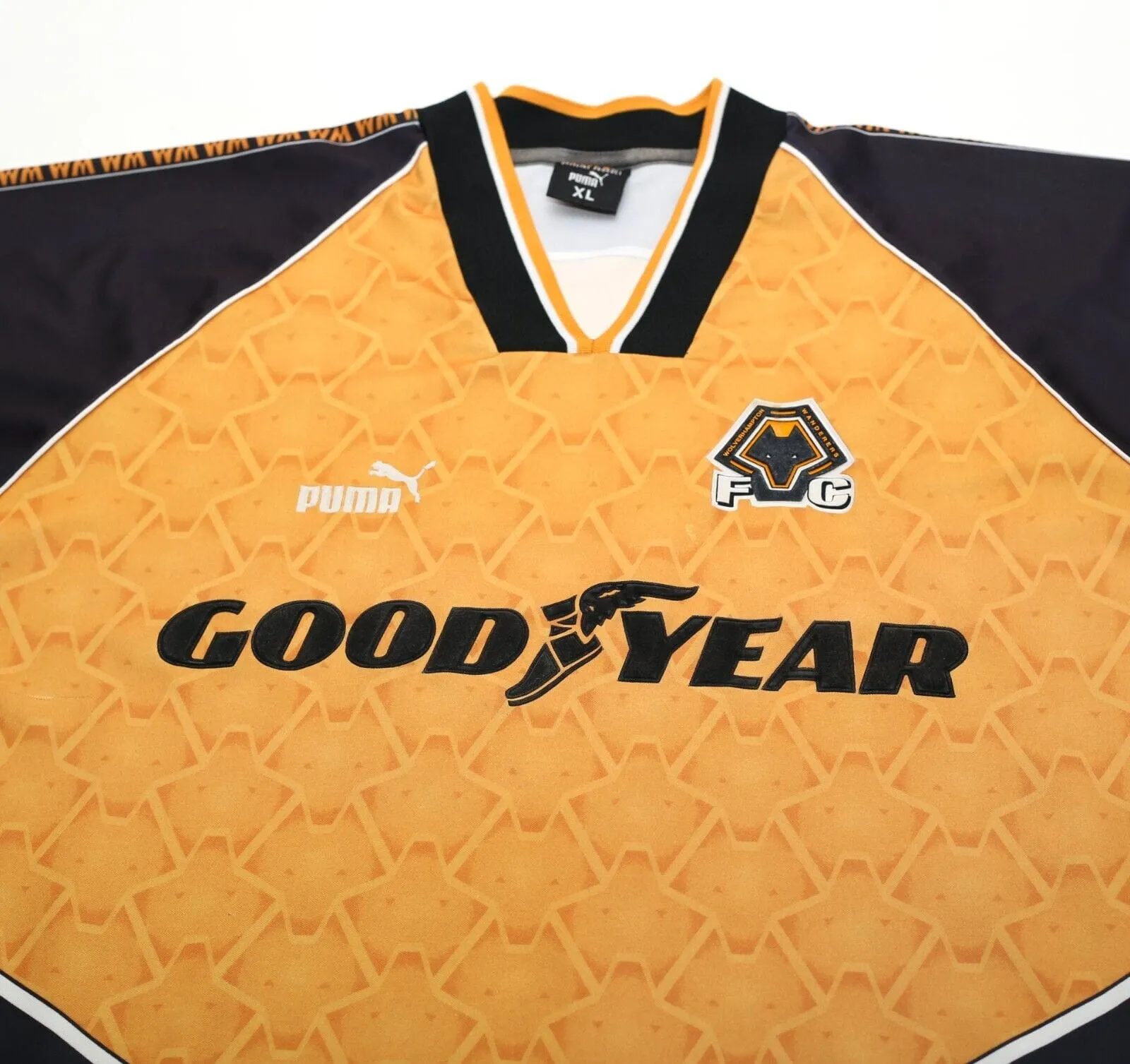 1996/98 BULL #9 Wolverhampton Wanderers PUMA Home Football Shirt (XL) Wolves