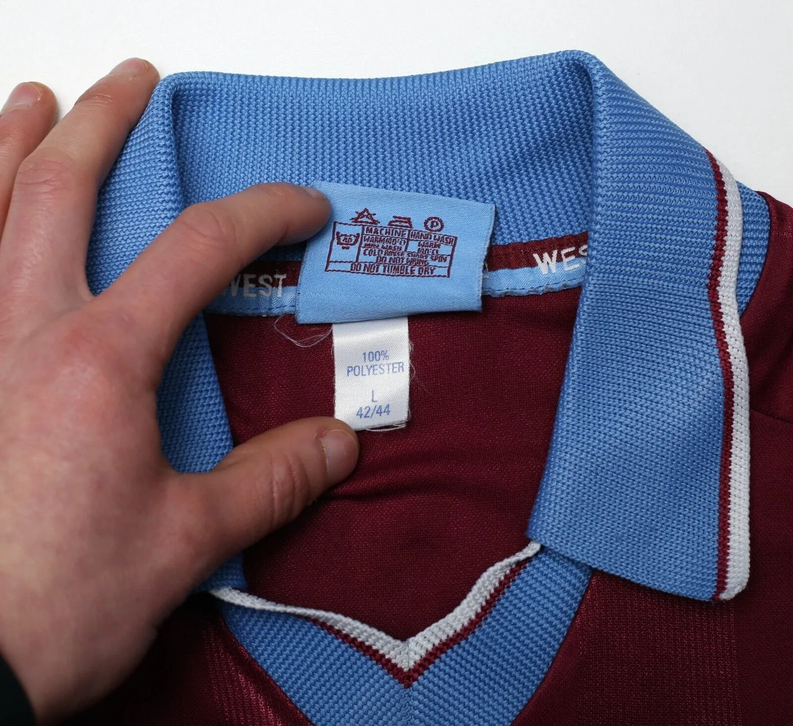 1997/98 DICKS #3 West Ham United Vintage PONY Football Shirt (L)