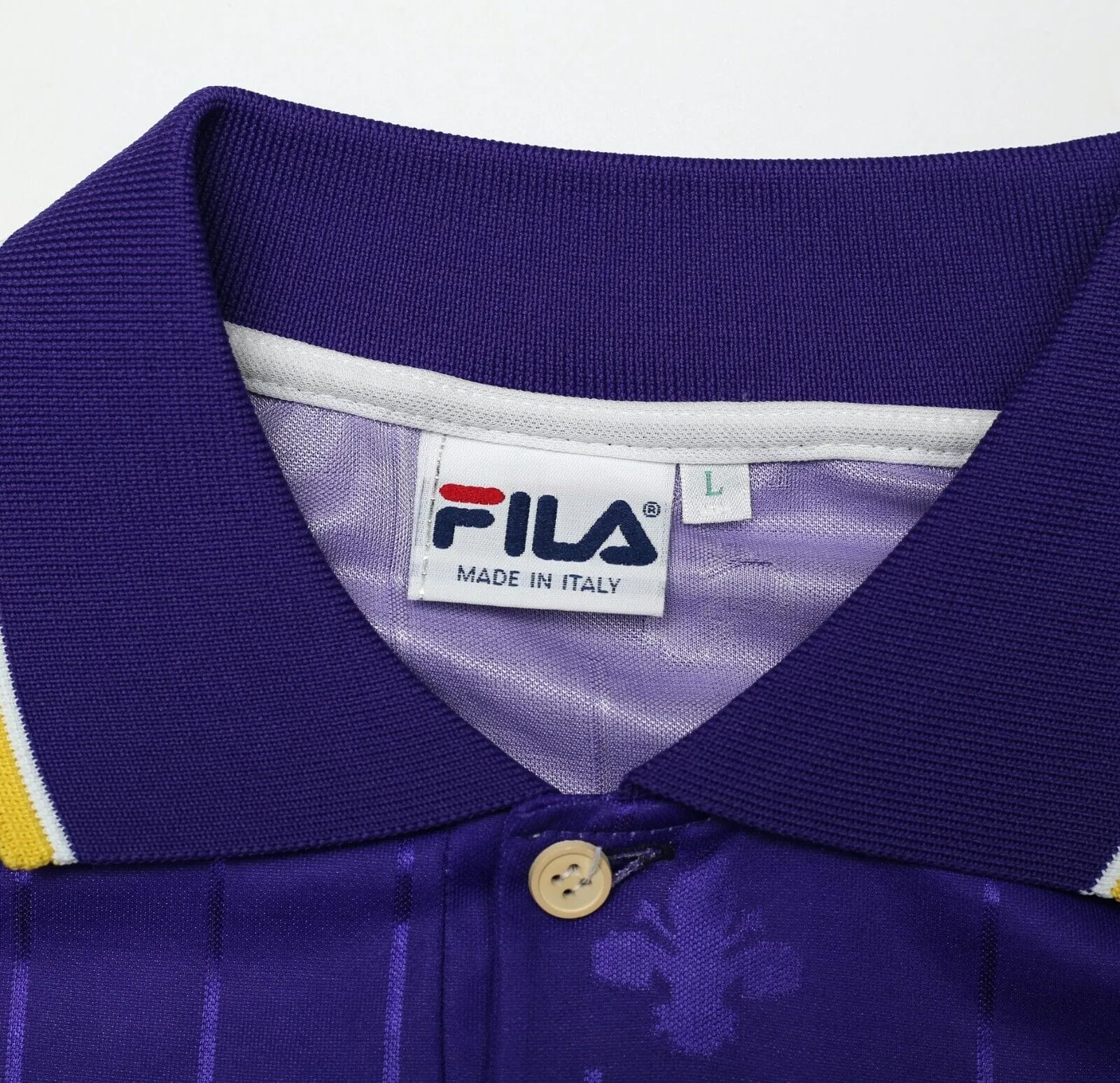 1997/98 RUI COSTA #10 Fiorentina Vintage FILA Home Football Shirt (L) Nintendo