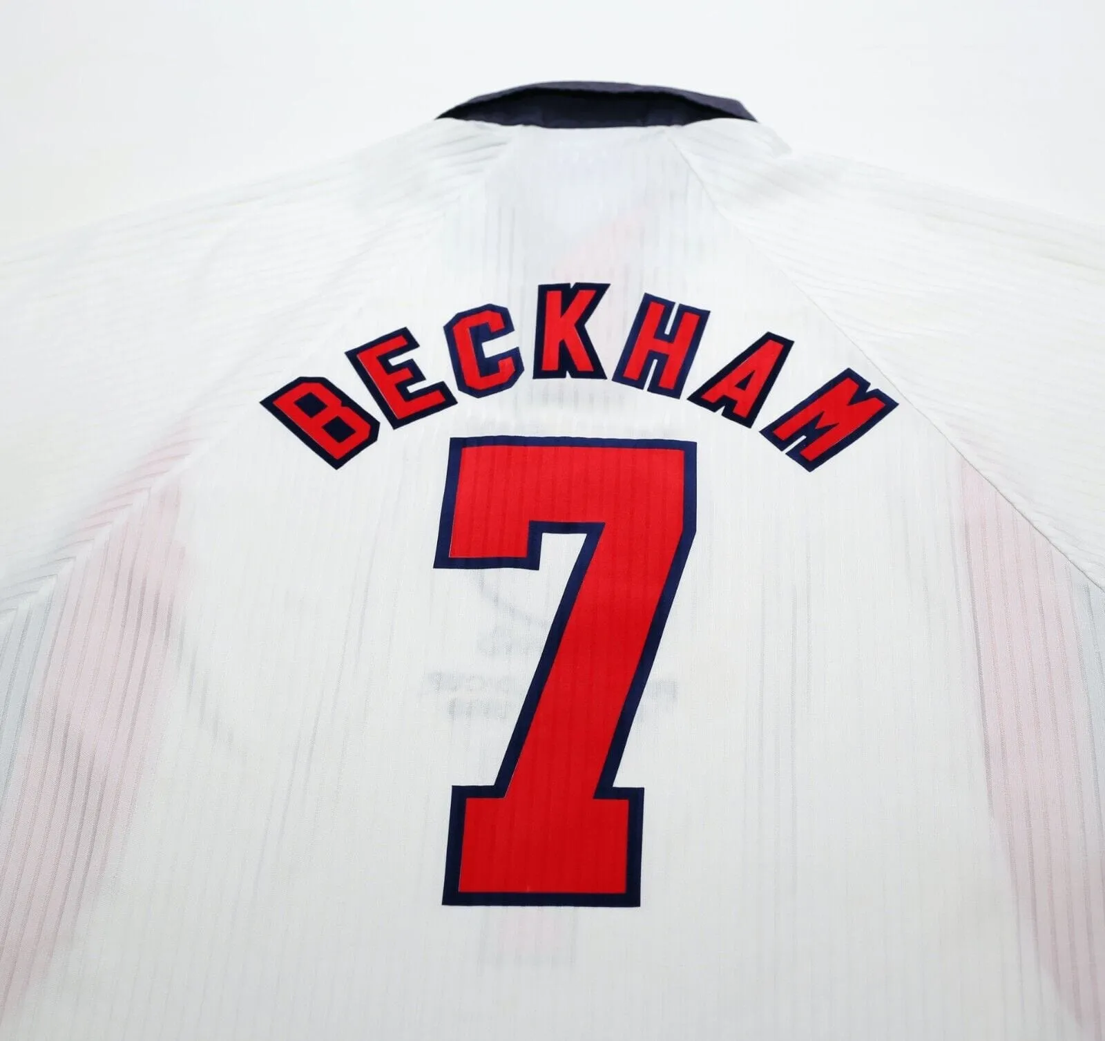 1997/99 BECKHAM #7 England Vintage Umbro Home Football Shirt (L/XL) World Cup 98