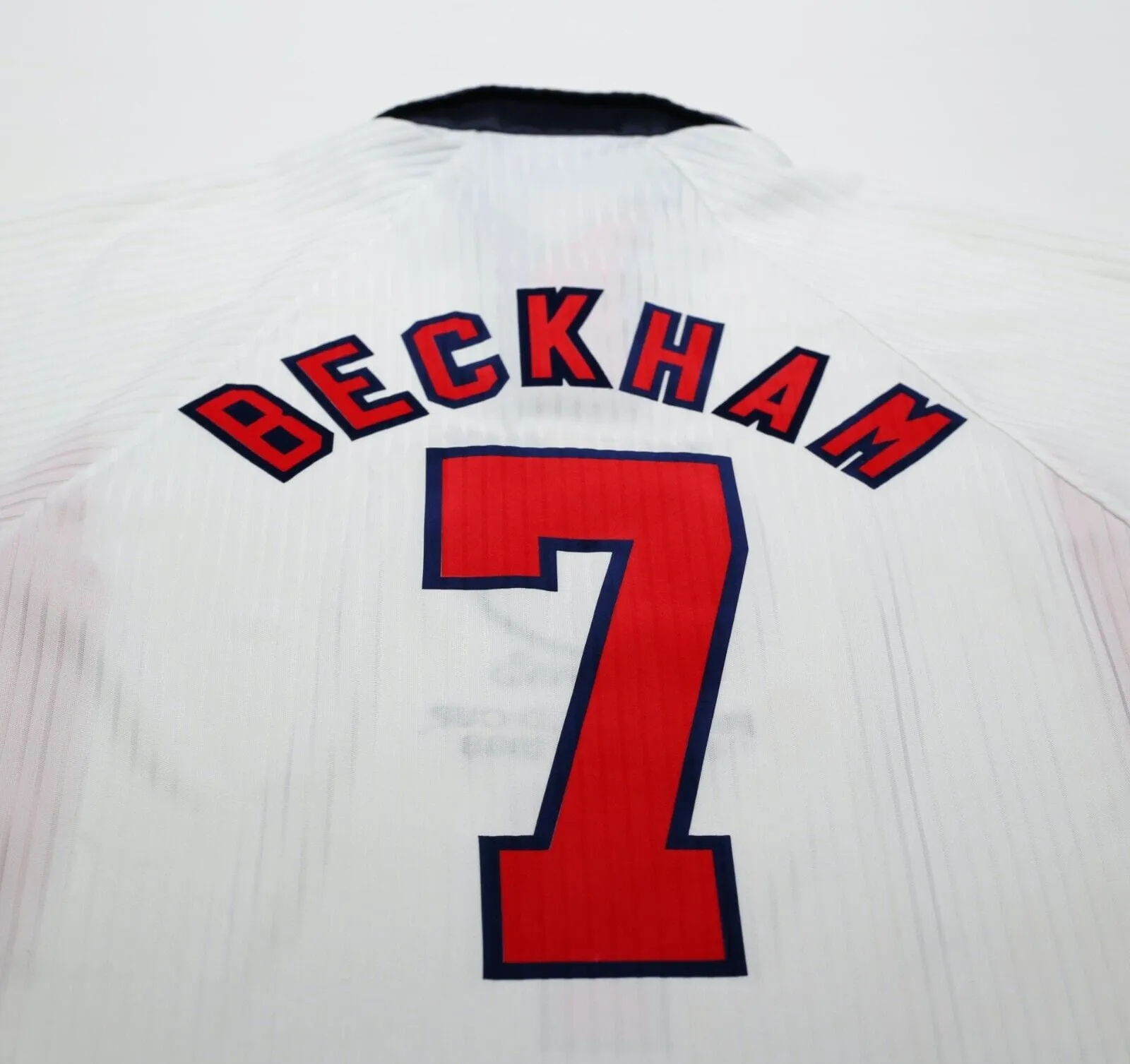 1997/99 BECKHAM #7 England Vintage Umbro Home Football Shirt (L/XL) World Cup 98