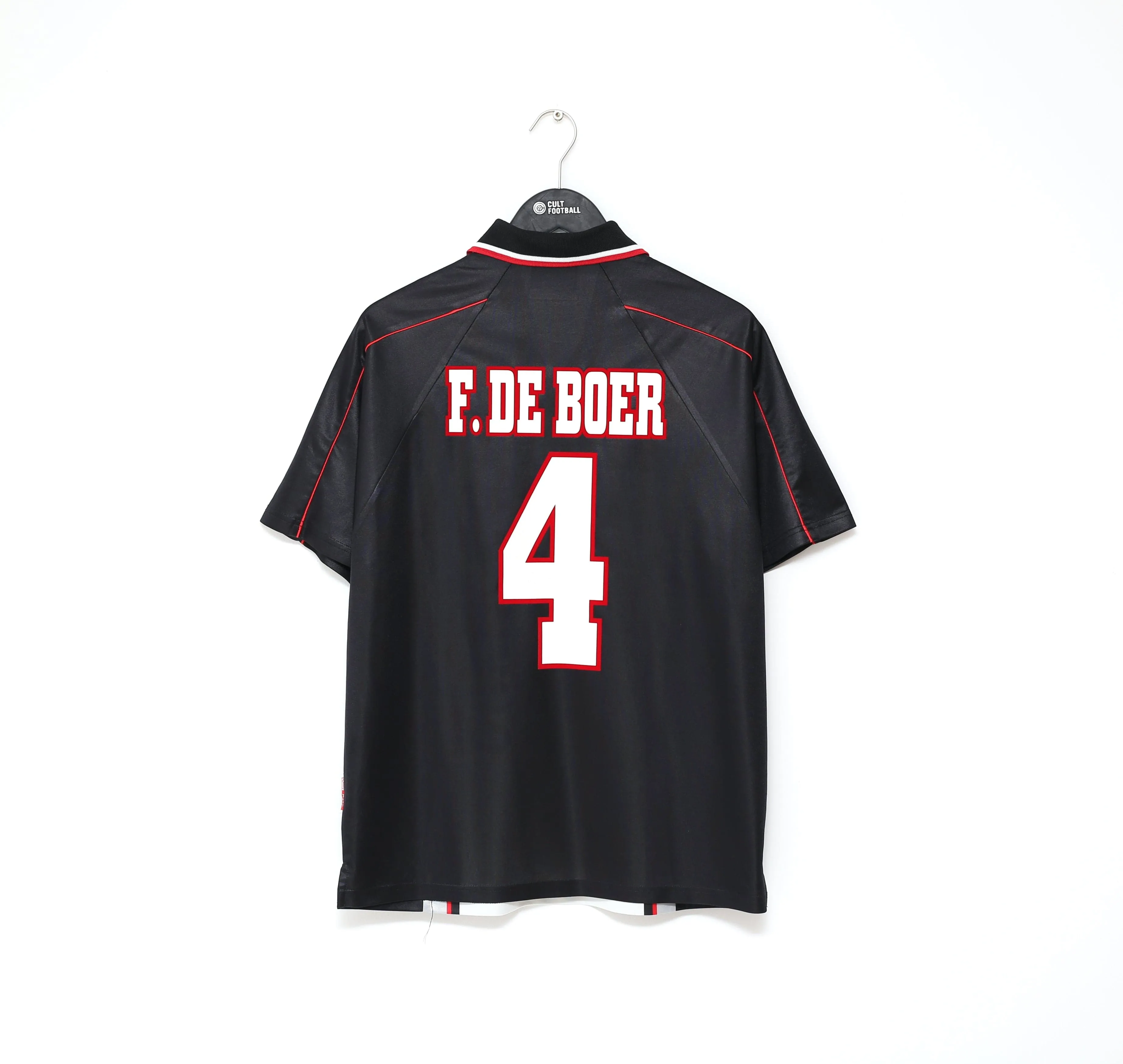 1998/99 F. DE BOER #4 Ajax Vintage Umbro Away Football Shirt Jersey (M) Holland