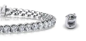 2 Prong Brilliant Round Lab-Grown Diamond Tennis Bracelet with 5.98 ct.(finished) 3.25mm