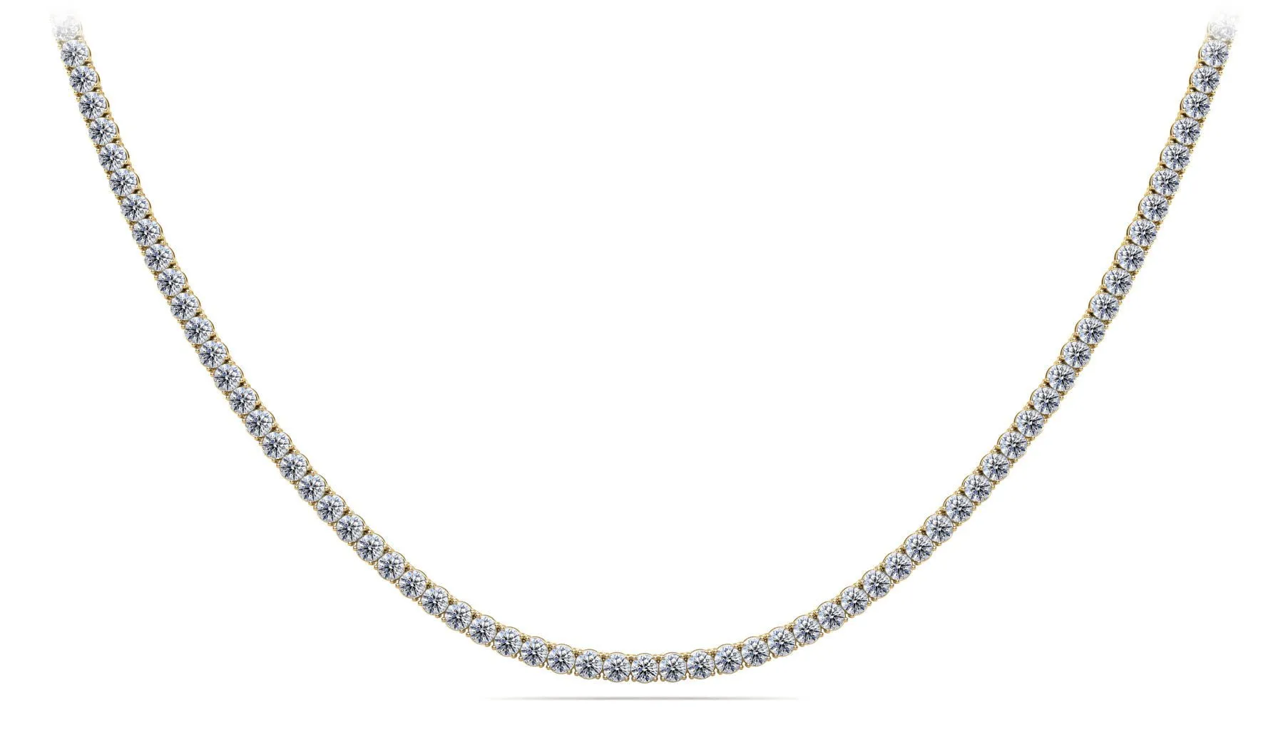 4 Prong Riviera Lab-Grown Diamond Necklace with 16.80 ct.(finished) 3.5mm