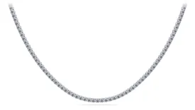 4 Prong Riviera Lab-Grown Diamond Necklace with 16.80 ct.(finished) 3.5mm