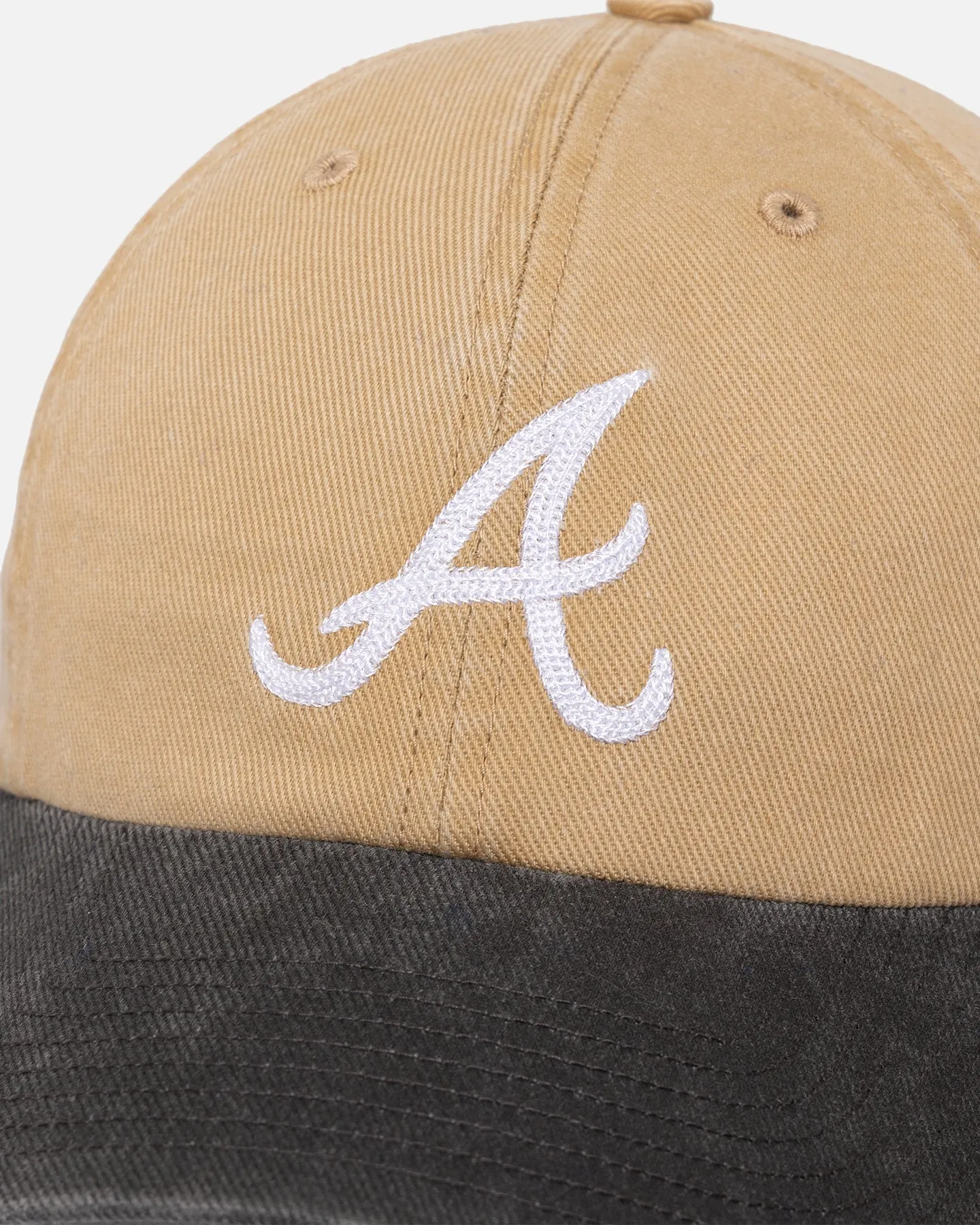 47 Brand Atlanta Braves 47 Clean Up Strapback Khaki