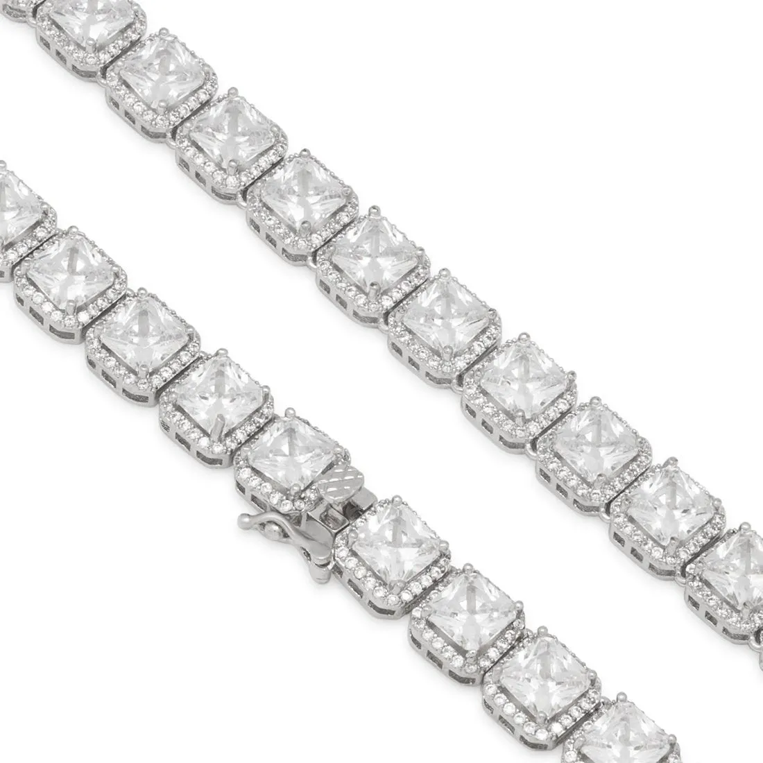 5mm Princess-Cut Tennis Chain