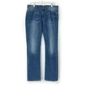 7 For All Mankind | Womens Straight Leg Denim Jeans | Color: Blue | Size: 32