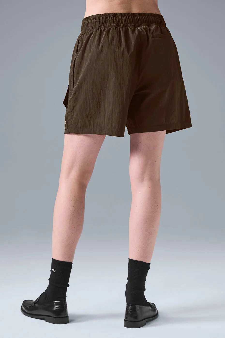 7" Crinkle Nylon Excursion Cargo Short - Espresso