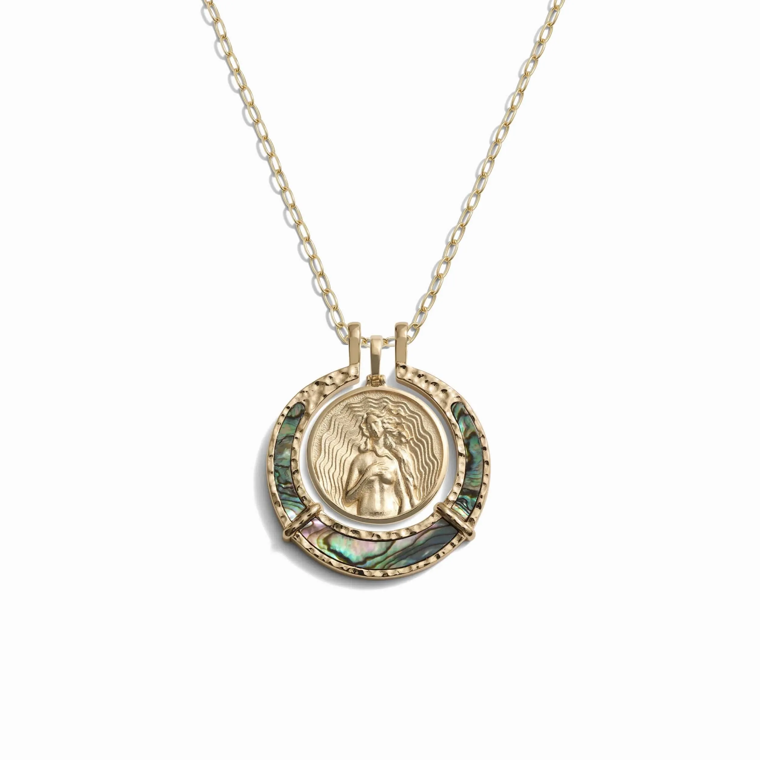 Abalone Goddess Halo Necklace