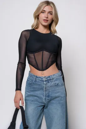 After Dark Mesh Corset Top