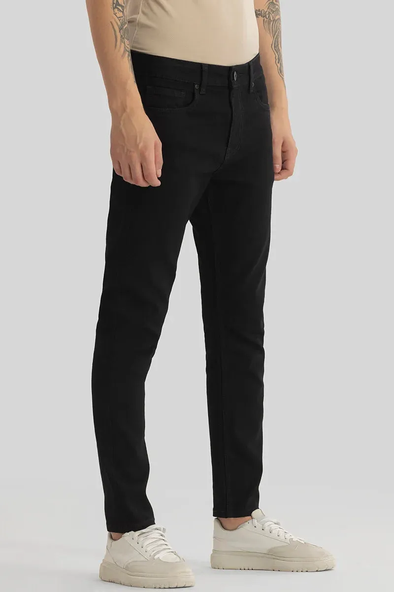 Alexandre Black Slim Fit Plain Jeans