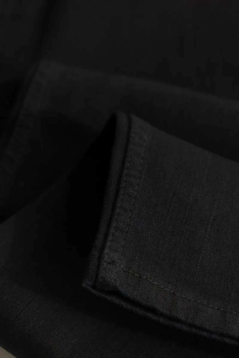 Alexandre Black Slim Fit Plain Jeans