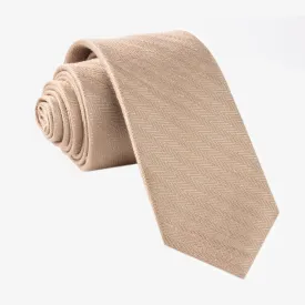 Alleavitch Herringbone Khaki Tie