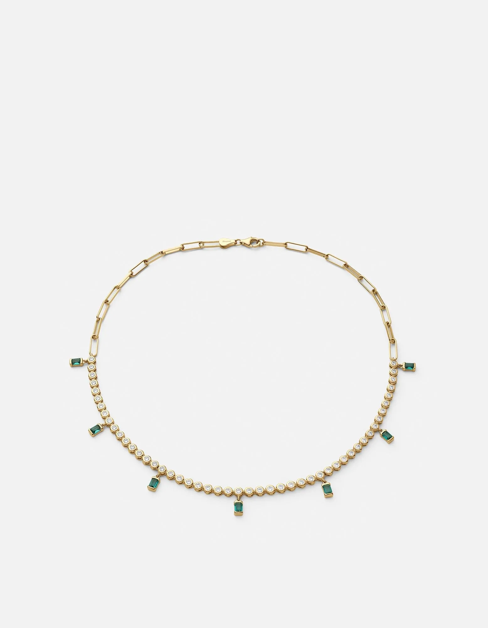 Alta Emerald Choker, Gold Vermeil/Sapphire