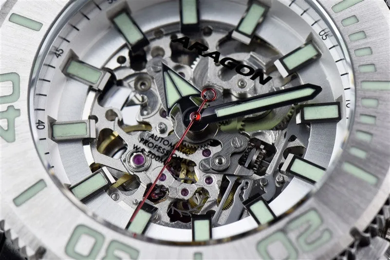 ARAGON Silverjet Skeleton Automatic A042SLV