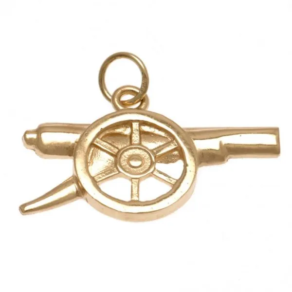 Arsenal FC 9ct Gold Pendant Cannon