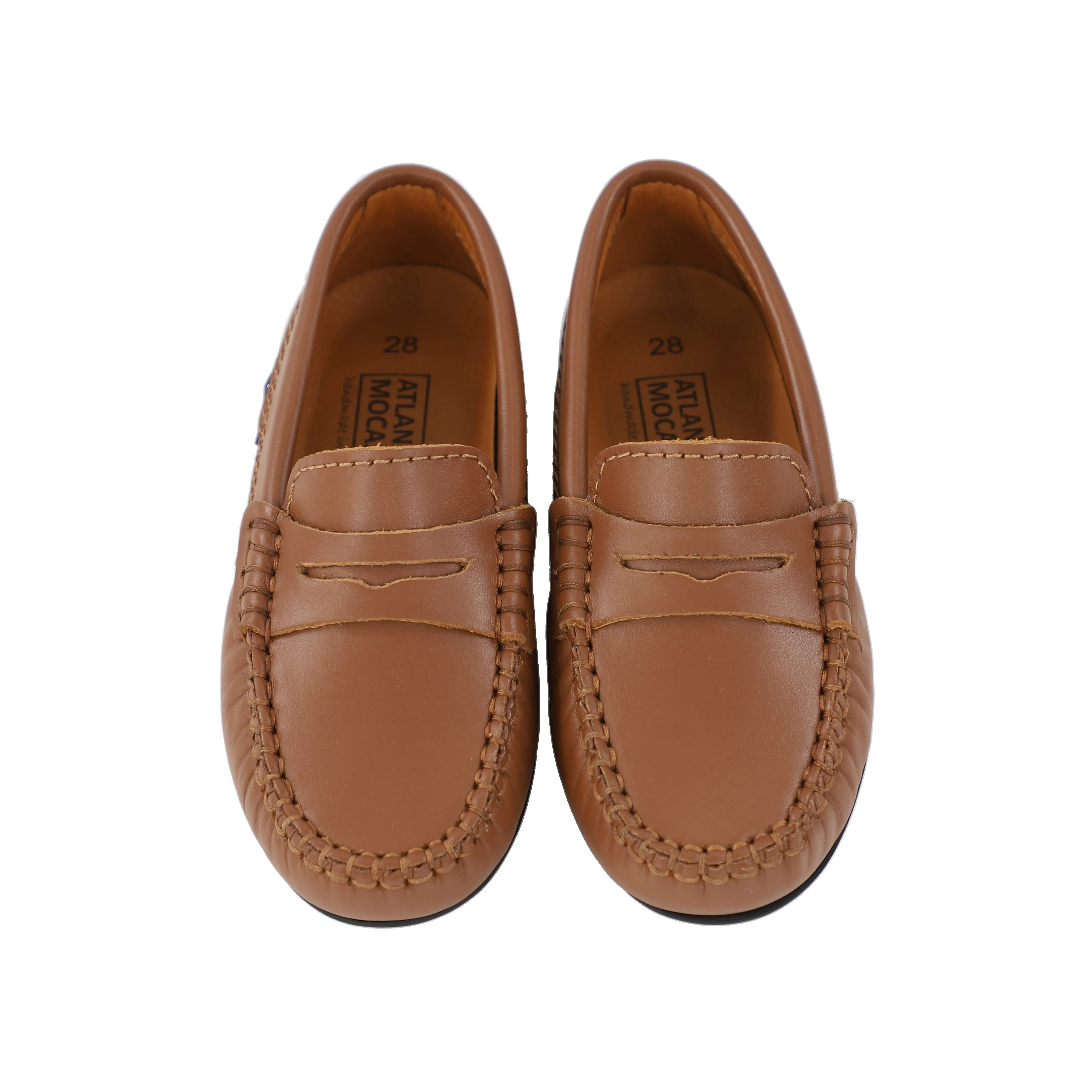 ATLANTA MOCASSIN RUST PENNY LOAFER