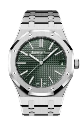 Audemars Piguet Royal Oak 41 Khaki Green Dial 50th Anniversary Watch 15510ST.OO.1320ST.04 DCM