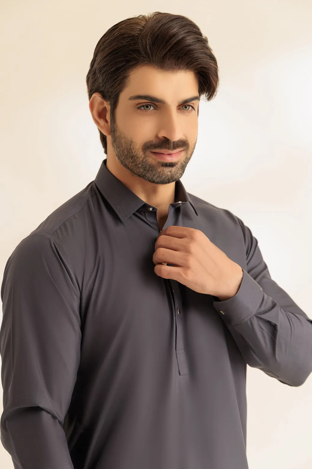 B-SAND-BLENDED-SHALWAR SUIT - (GSSR24-010)