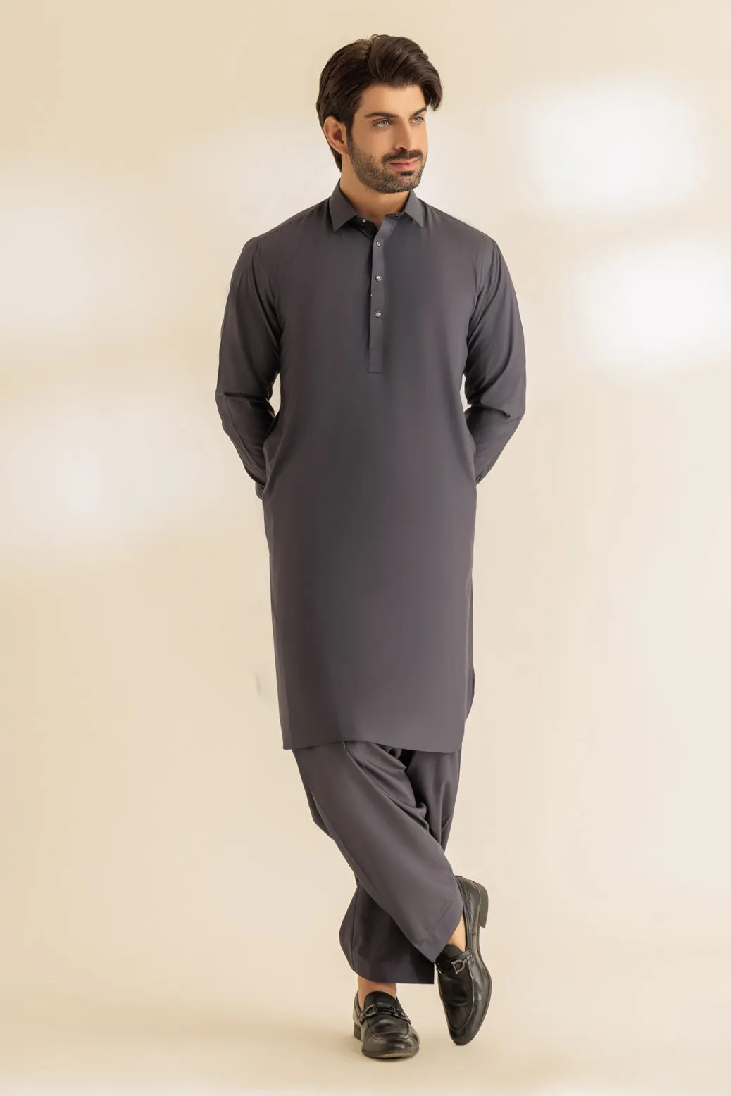 B-SAND-BLENDED-SHALWAR SUIT - (GSSR24-010)