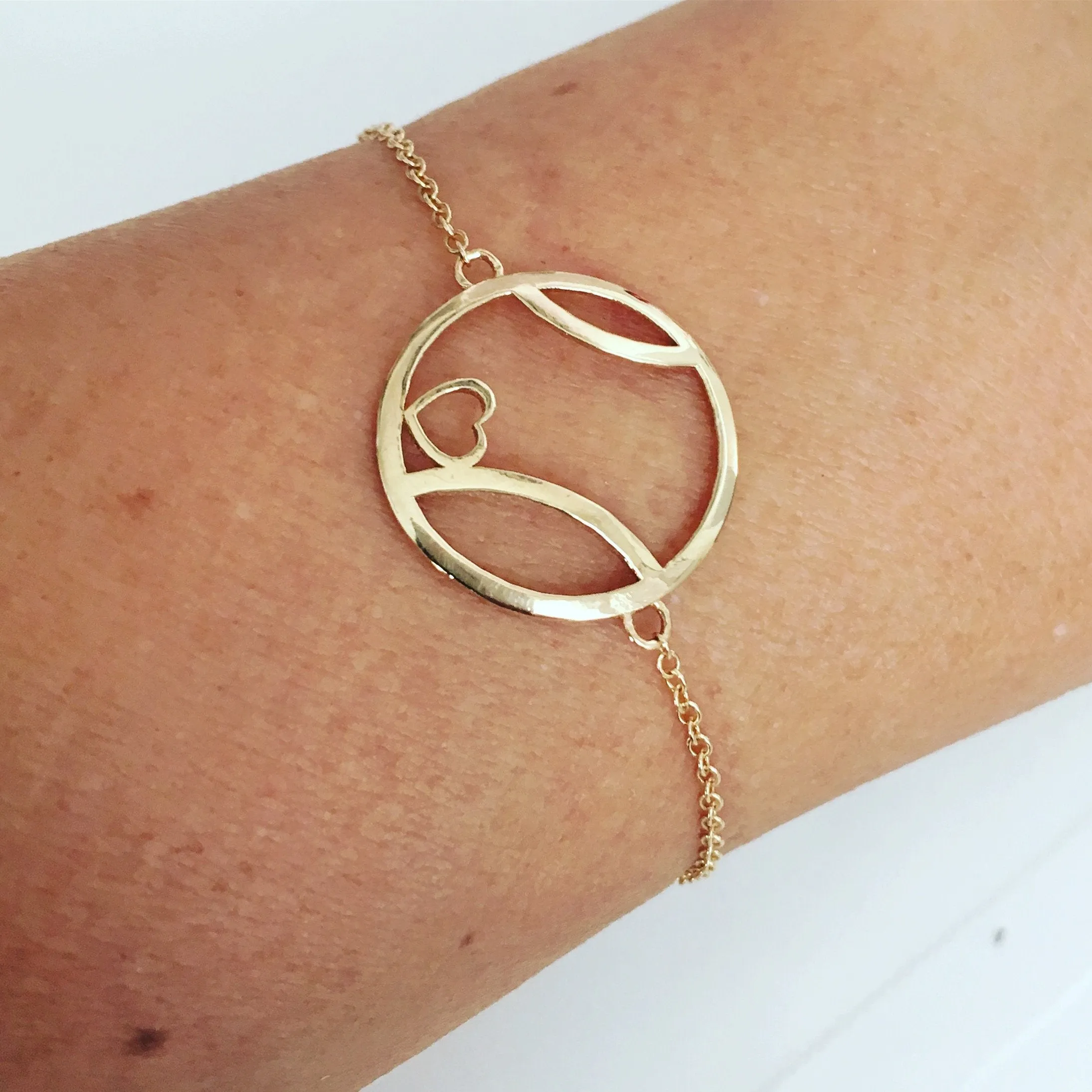 Ball   Heart Gold Bracelet