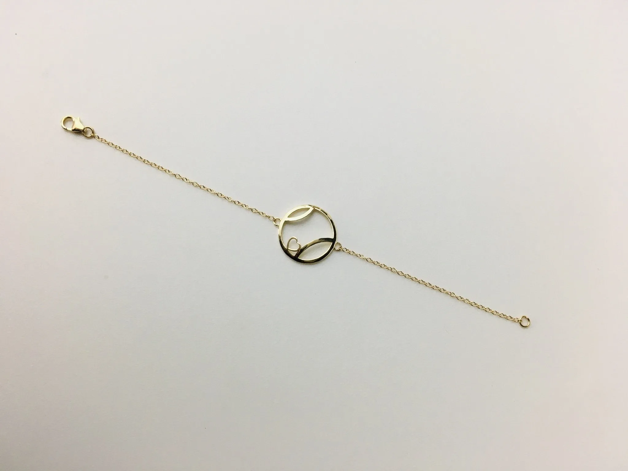 Ball   Heart Gold Bracelet