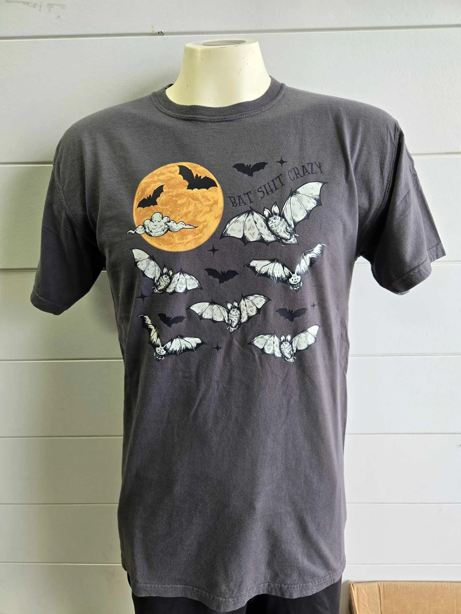 Bat Shit Crazy Garment Dyed Graphic T-shirt