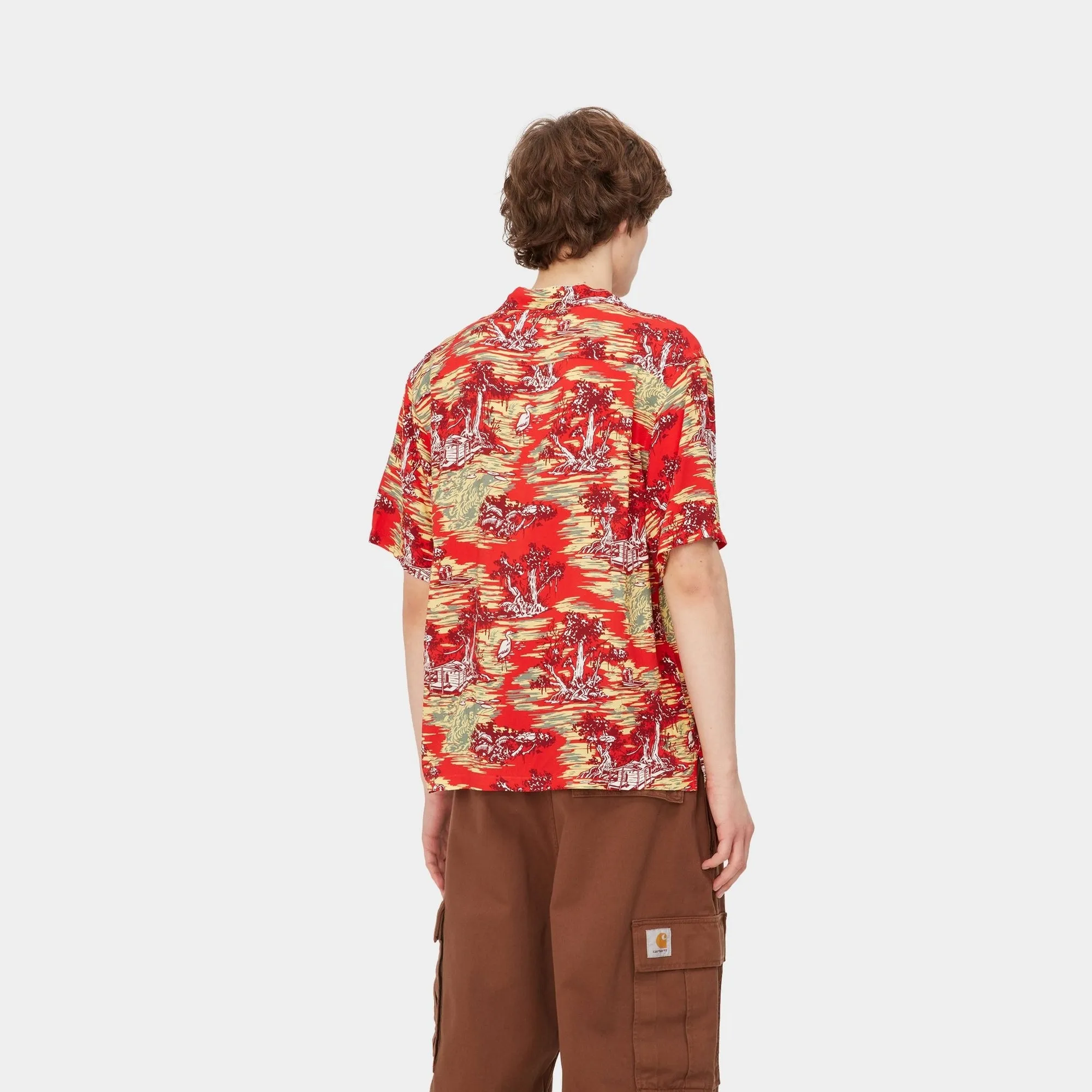 Bayou Print Shirt | Red Sunset