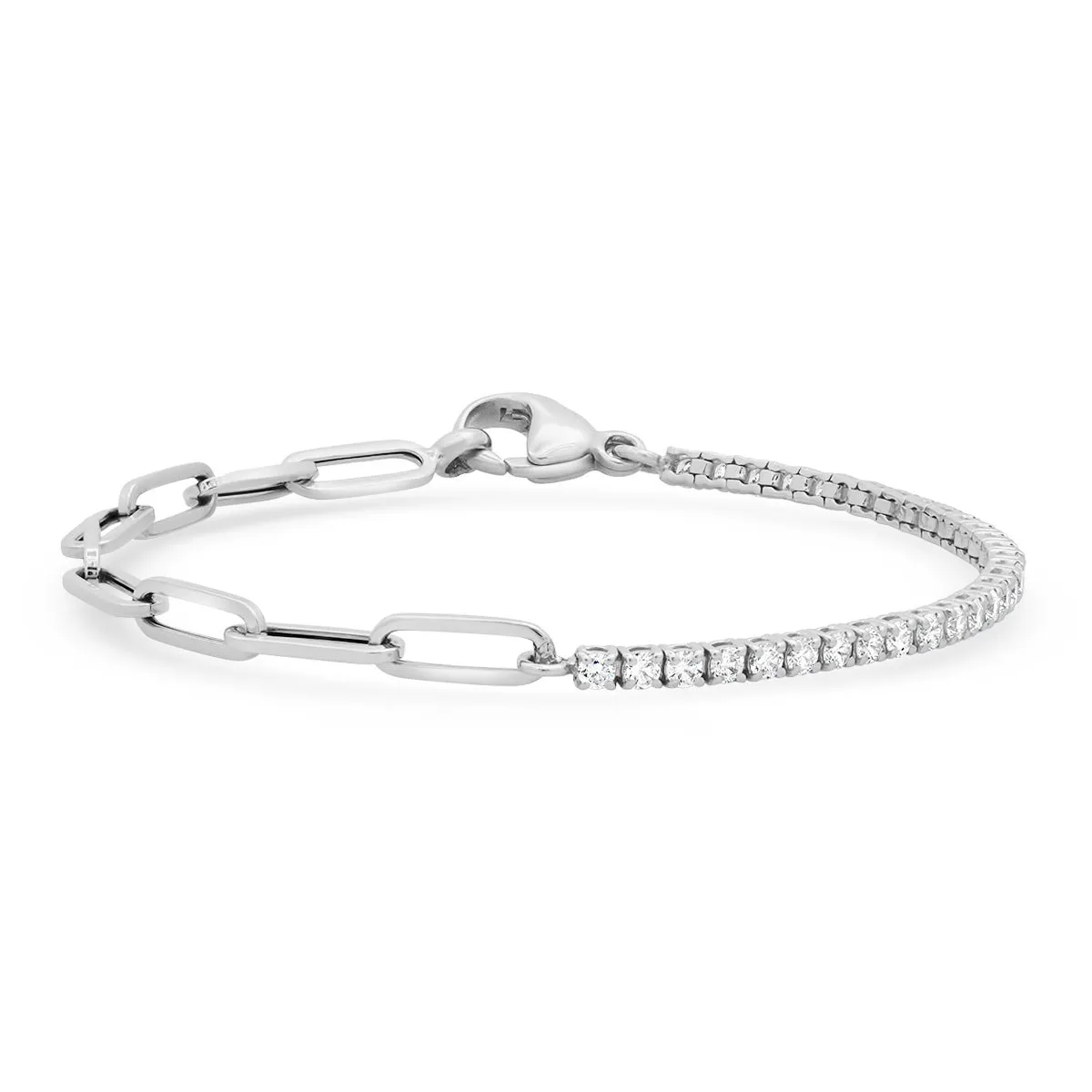 Best of Both 50/50 Diamond Tennis / Chain Bracelet