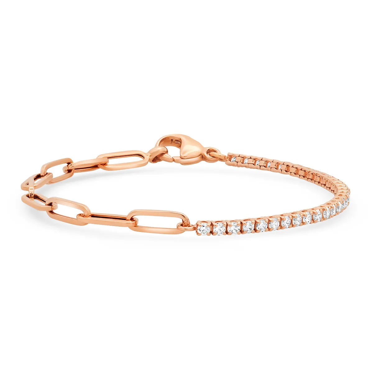 Best of Both 50/50 Diamond Tennis / Chain Bracelet