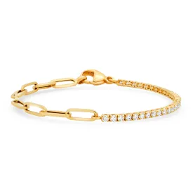 Best of Both 50/50 Diamond Tennis / Chain Bracelet