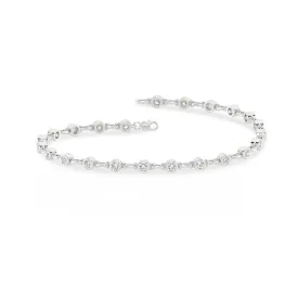 Bezel Set Diamond Tennis Bracelet